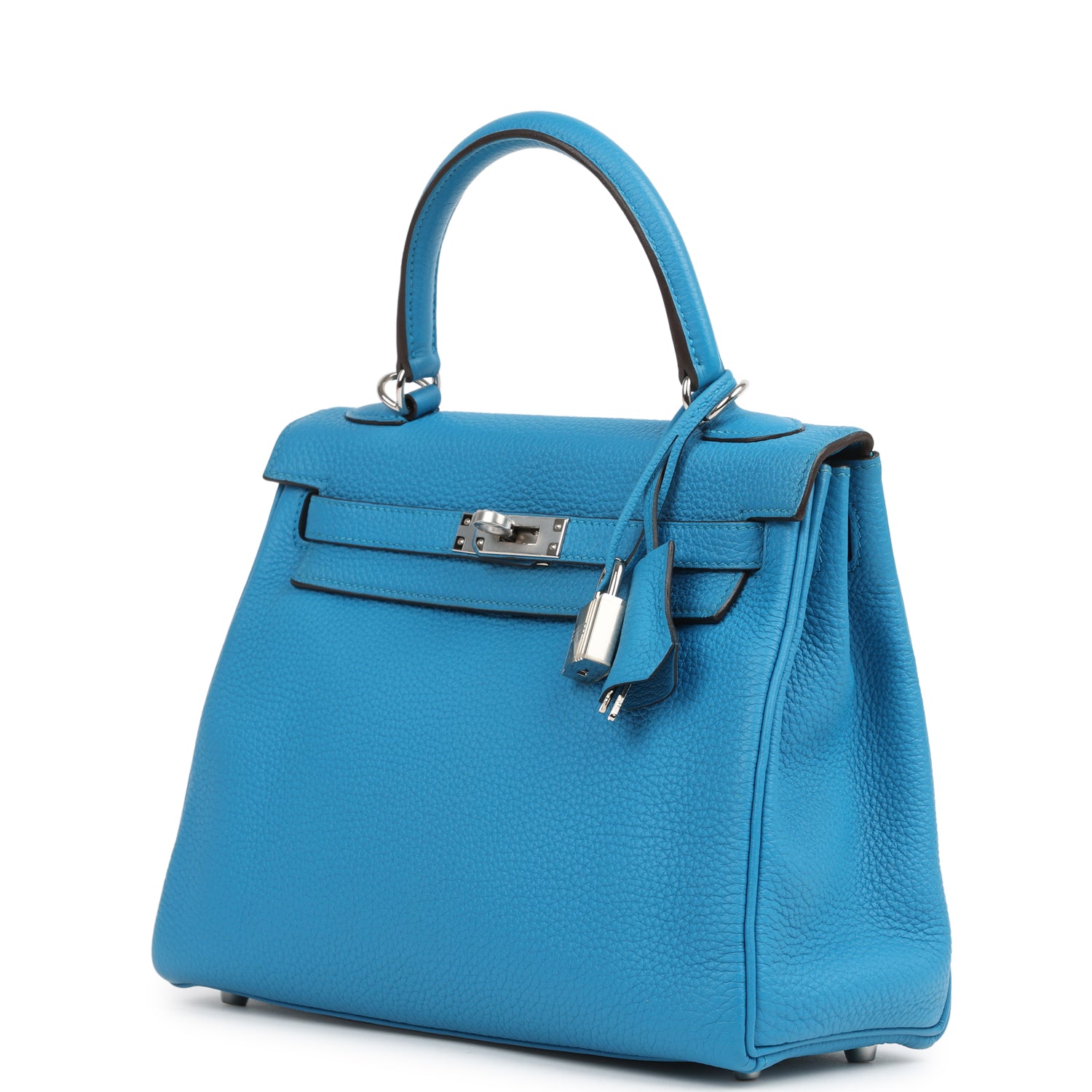 Hermes Kelly Retourne 25 Bleu Zanzibar Togo Palladium Hardware