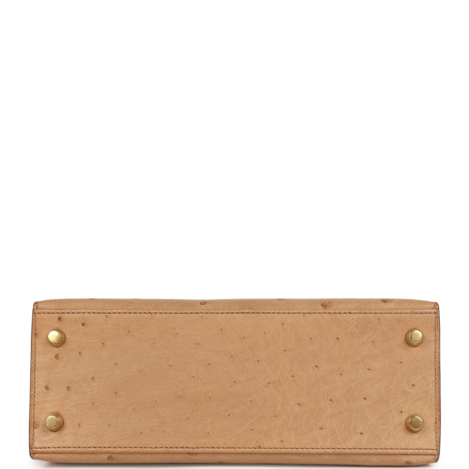 Hermes Kelly Sellier 25 Chai Ostrich Gold Hardware