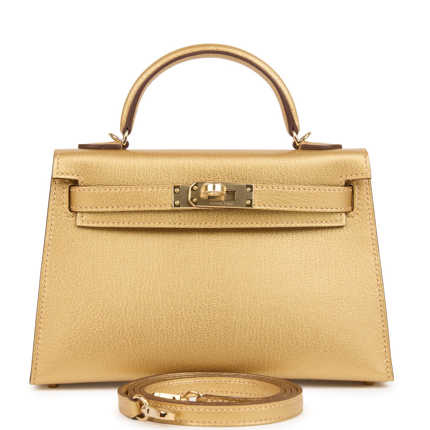 Hermes Kelly Sellier 20 Dore Chevre Chamkilight Permabrass Hardware