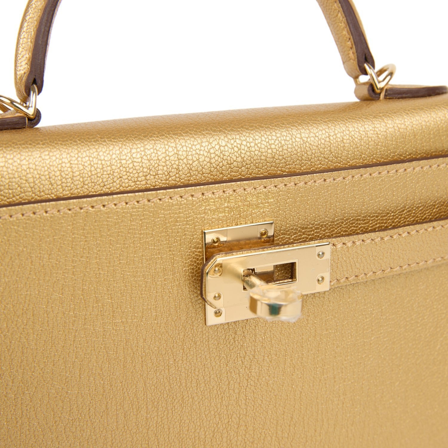 Hermes Kelly Sellier 20 Dore Chevre Chamkilight Permabrass Hardware