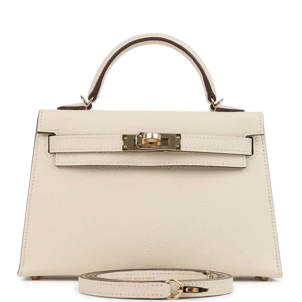 Hermes Special Order (HSS) Kelly Sellier 20 Craie Verso Epsom Permabrass Hardware