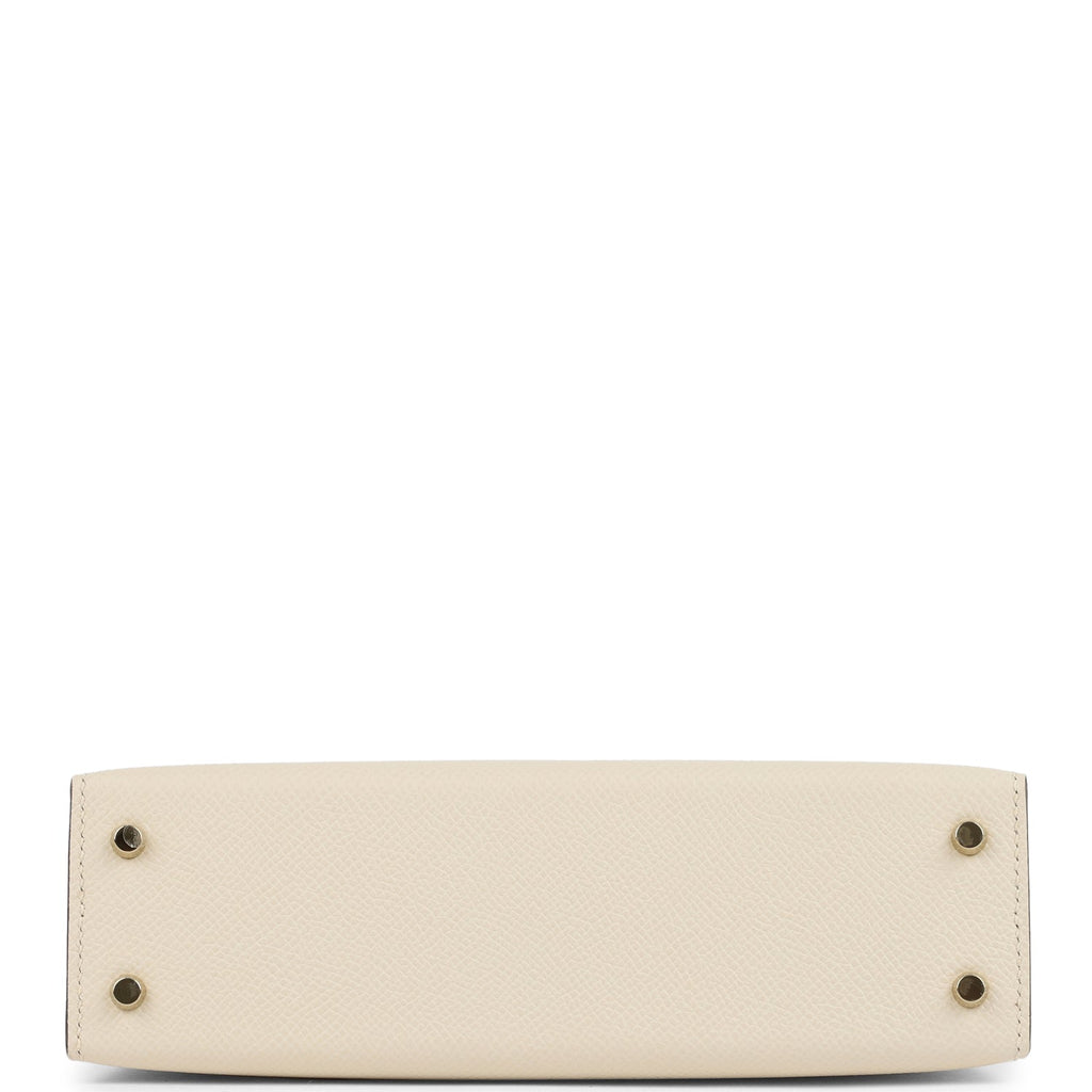 Hermes Special Order (HSS) Kelly Sellier 20 Craie Verso Epsom Permabrass Hardware