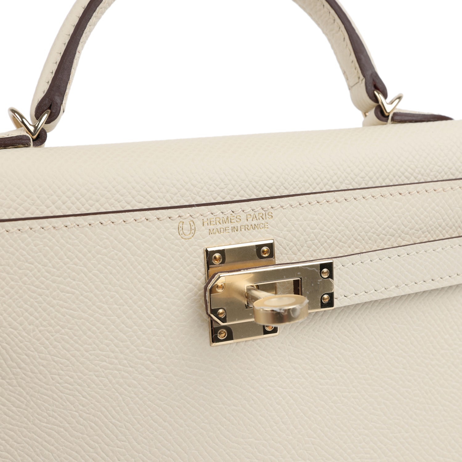 Hermes Special Order (HSS) Kelly Sellier 20 Craie Verso Epsom Permabrass Hardware