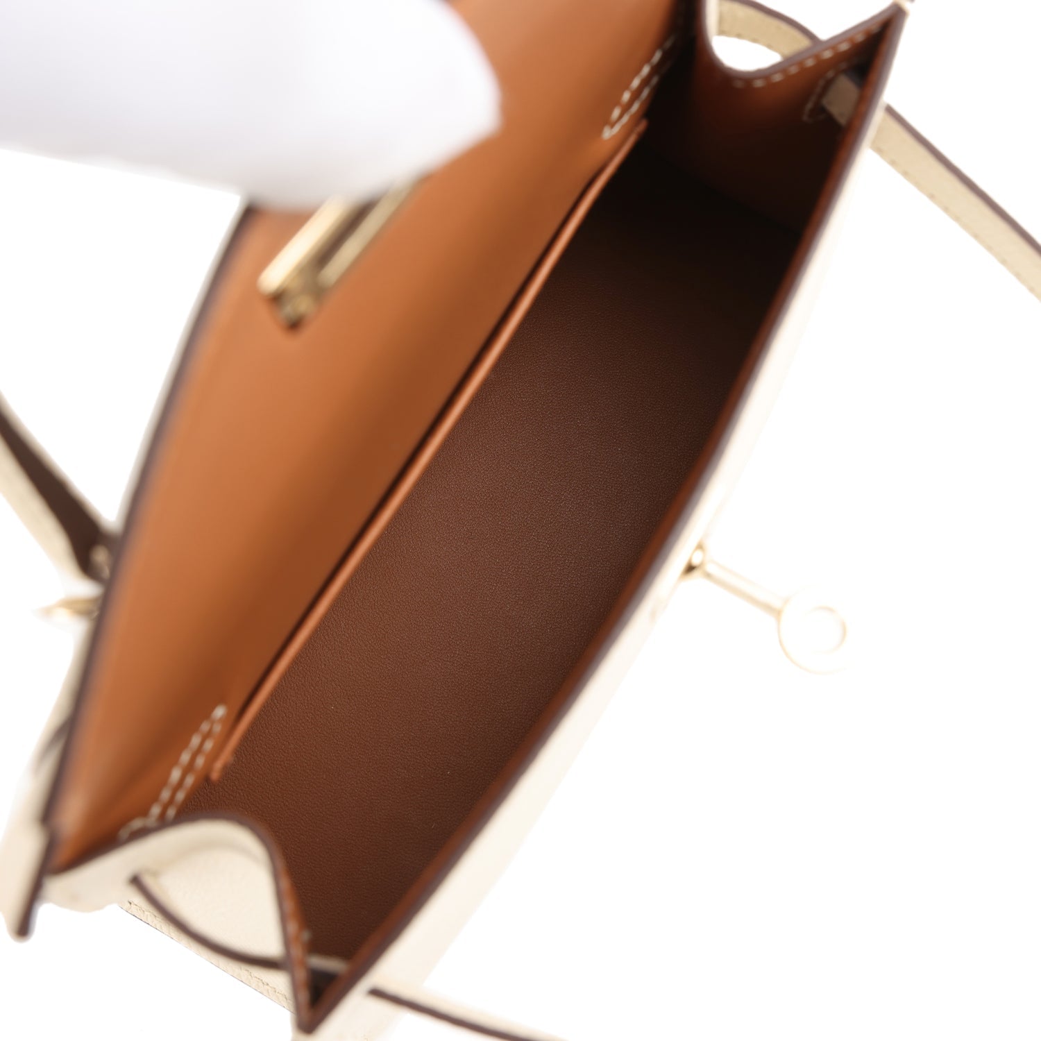 Hermes Special Order (HSS) Kelly Sellier 20 Craie Verso Epsom Permabrass Hardware