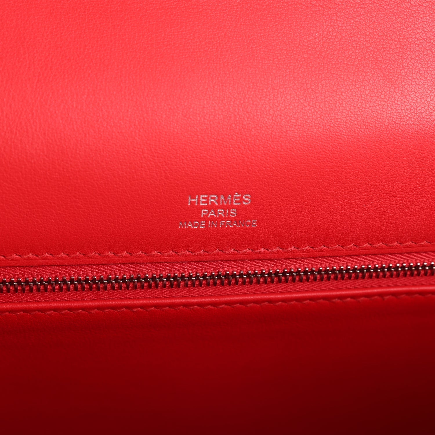 Pre-owned Hermes Kelly Sellier 28 Rouge De Coeur Swift and Beige-Ecru Toile H Canvas Palladium Hardware