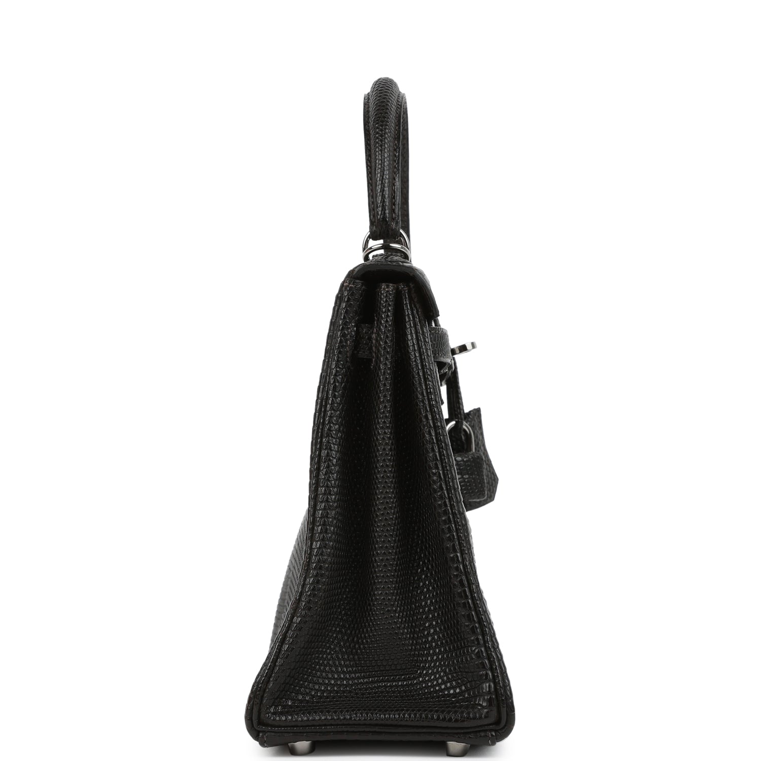 New Hermes Kelly Retourne 25 Cocoan Matte Varanus Salvator Lizard Ruthenium Hardware