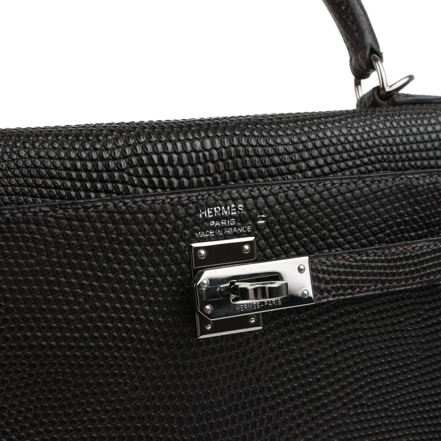 New Hermes Kelly Retourne 25 Cocoan Matte Varanus Salvator Lizard Ruthenium Hardware