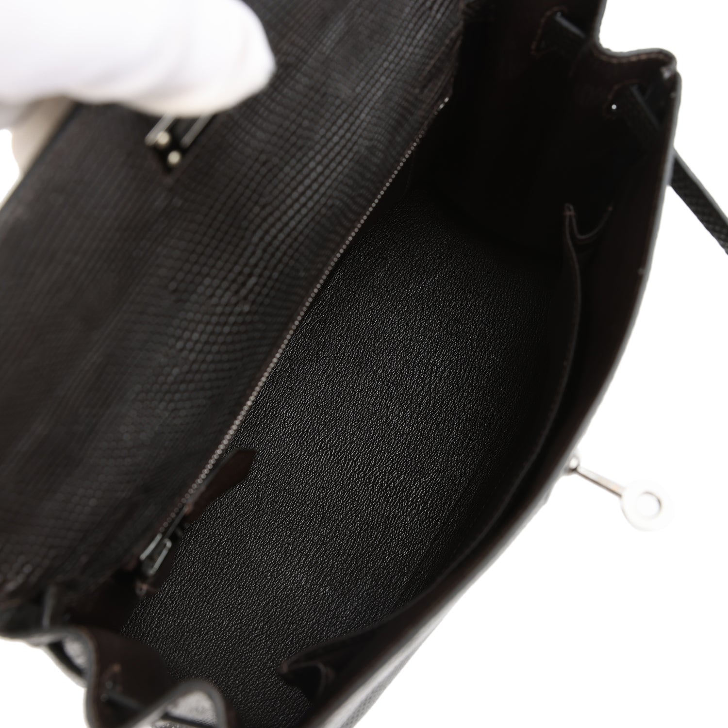 New Hermes Kelly Retourne 25 Cocoan Matte Varanus Salvator Lizard Ruthenium Hardware