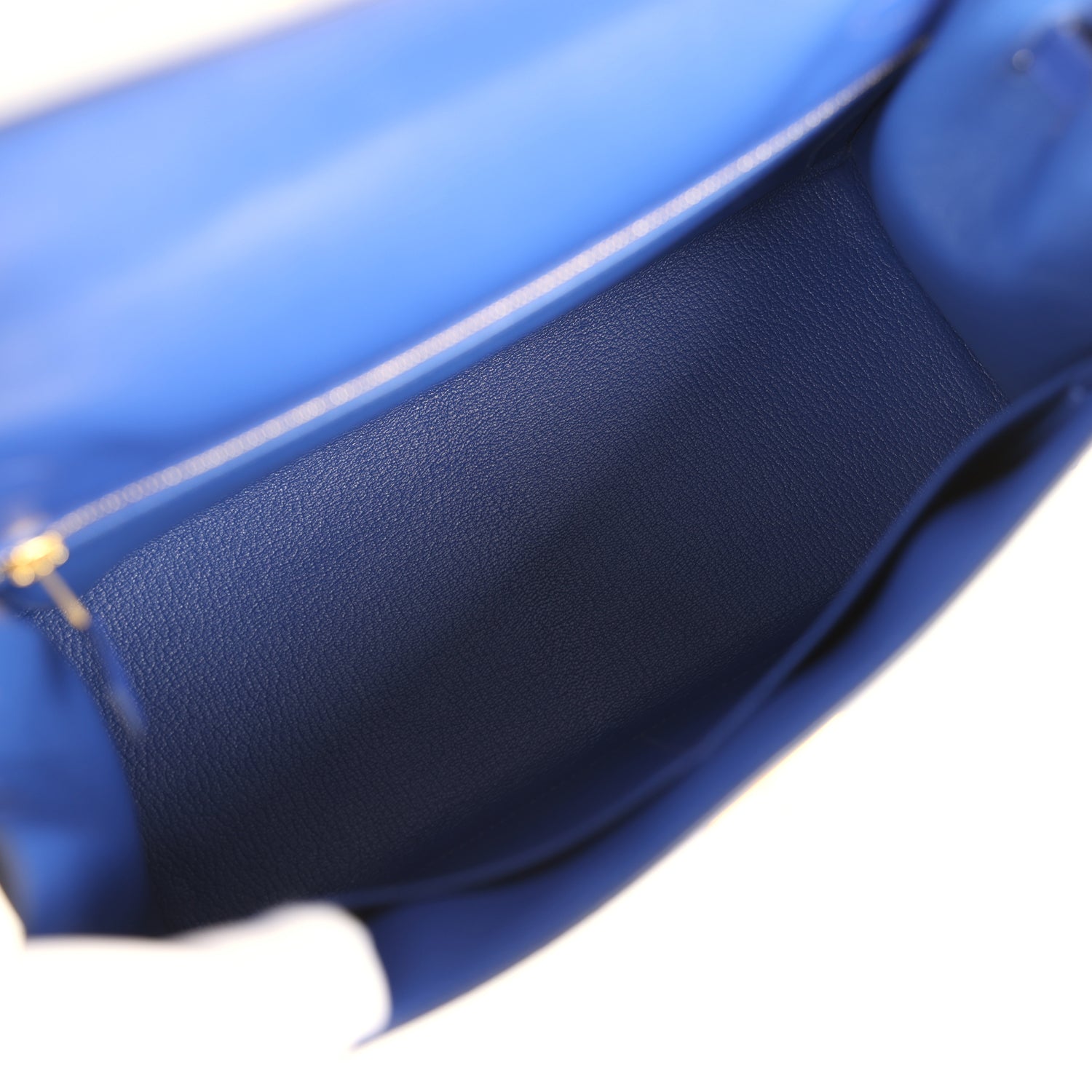 Hermes Kelly Sellier 28 Bleu Electric Tadelakt Gold Hardware
