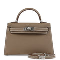 Hermes Kelly Sellier 20 Etoupe Epsom Palladium Hardware