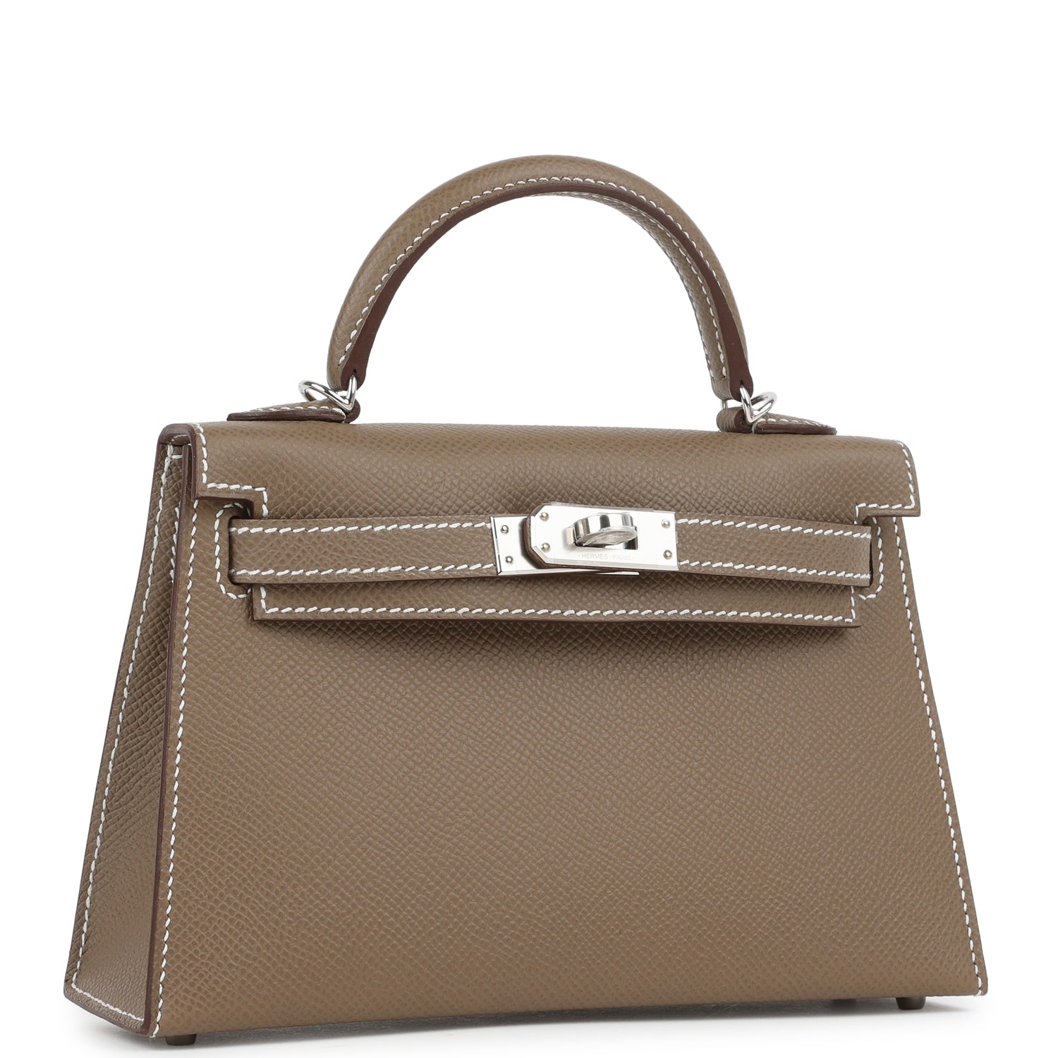 Hermes Kelly Sellier 20 Etoupe Epsom Palladium Hardware