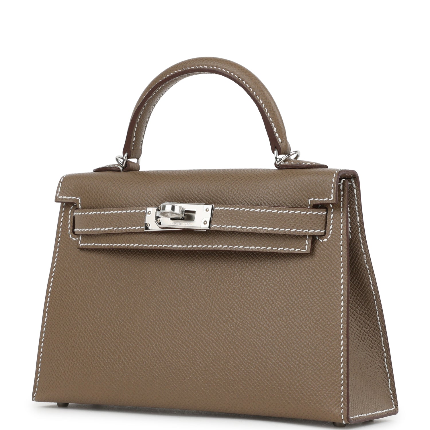 Hermes Kelly Sellier 20 Etoupe Epsom Palladium Hardware