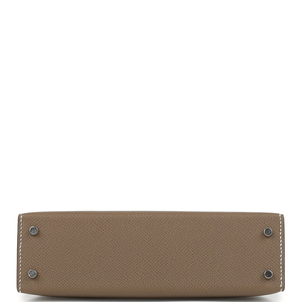 Hermes Kelly Sellier 20 Etoupe Epsom Palladium Hardware