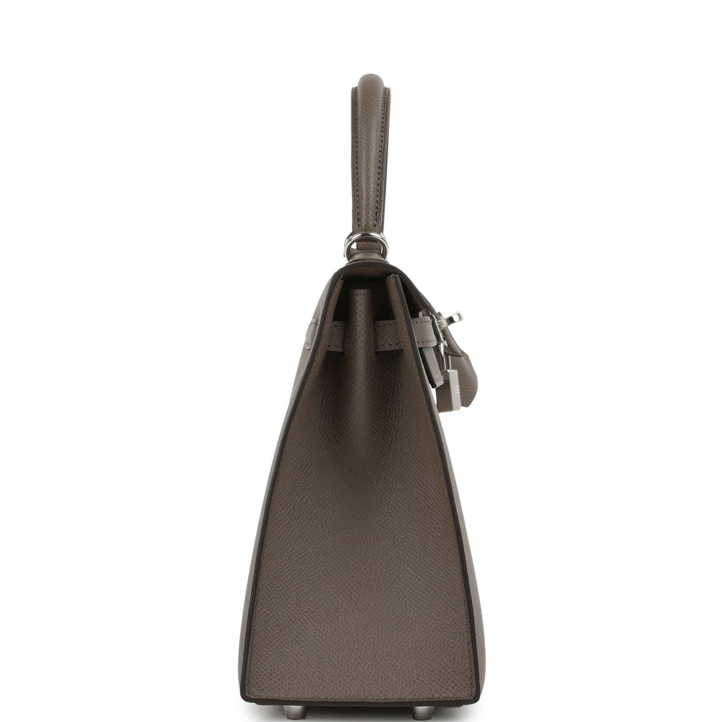 Hermes Kelly Sellier 25 Etain Epsom Palladium Hardware