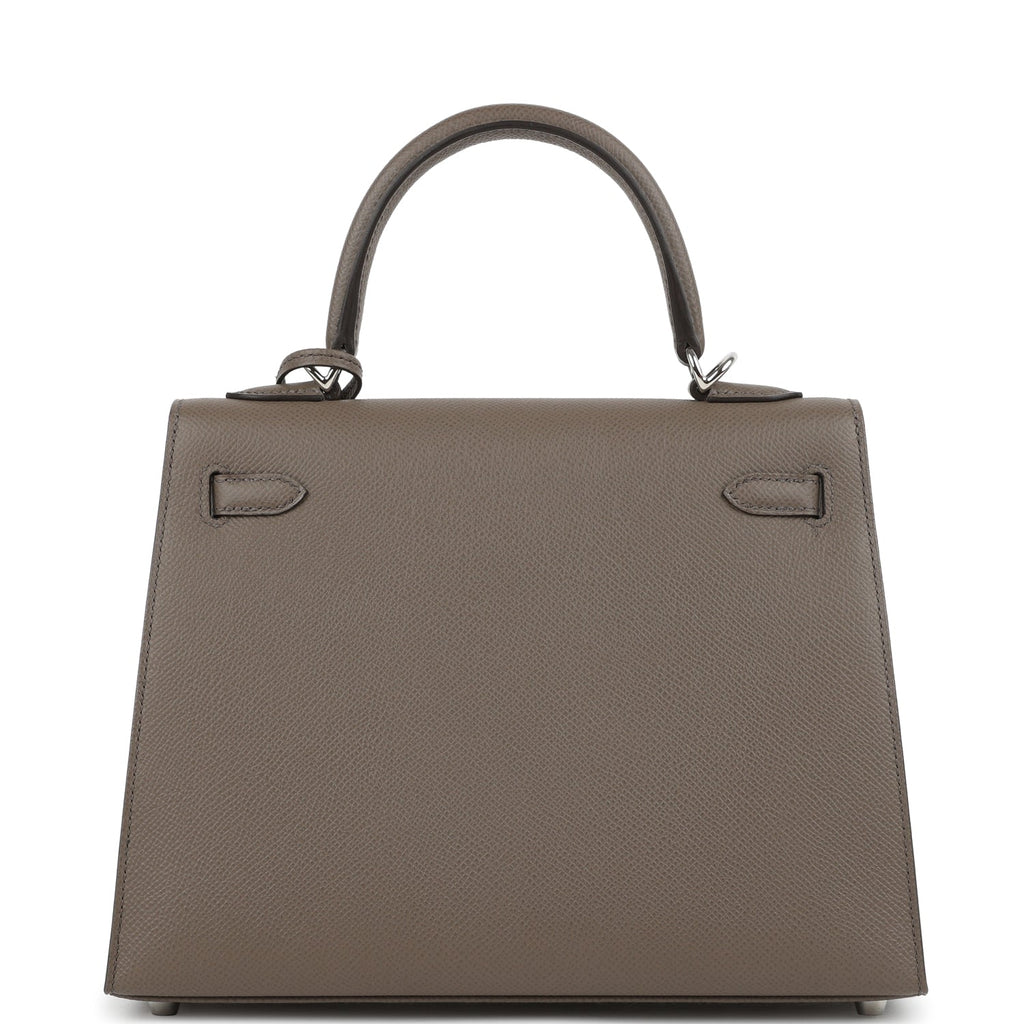 Hermes Kelly Sellier 25 Etain Epsom Palladium Hardware