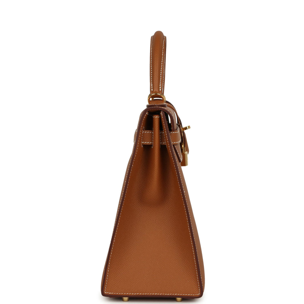 Hermes Kelly Sellier 32 Gold Epsom Gold Hardware