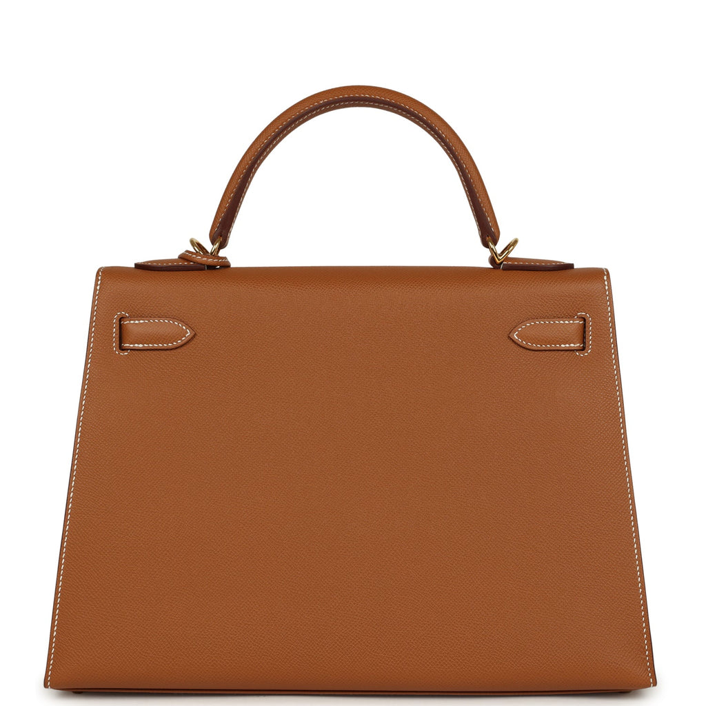Hermes Kelly Sellier 32 Gold Epsom Gold Hardware