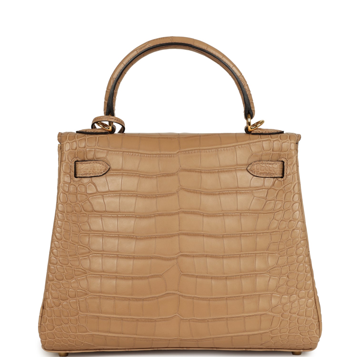 Hermes Kelly Retourne 25 Chai Matte Alligator Gold Hardware