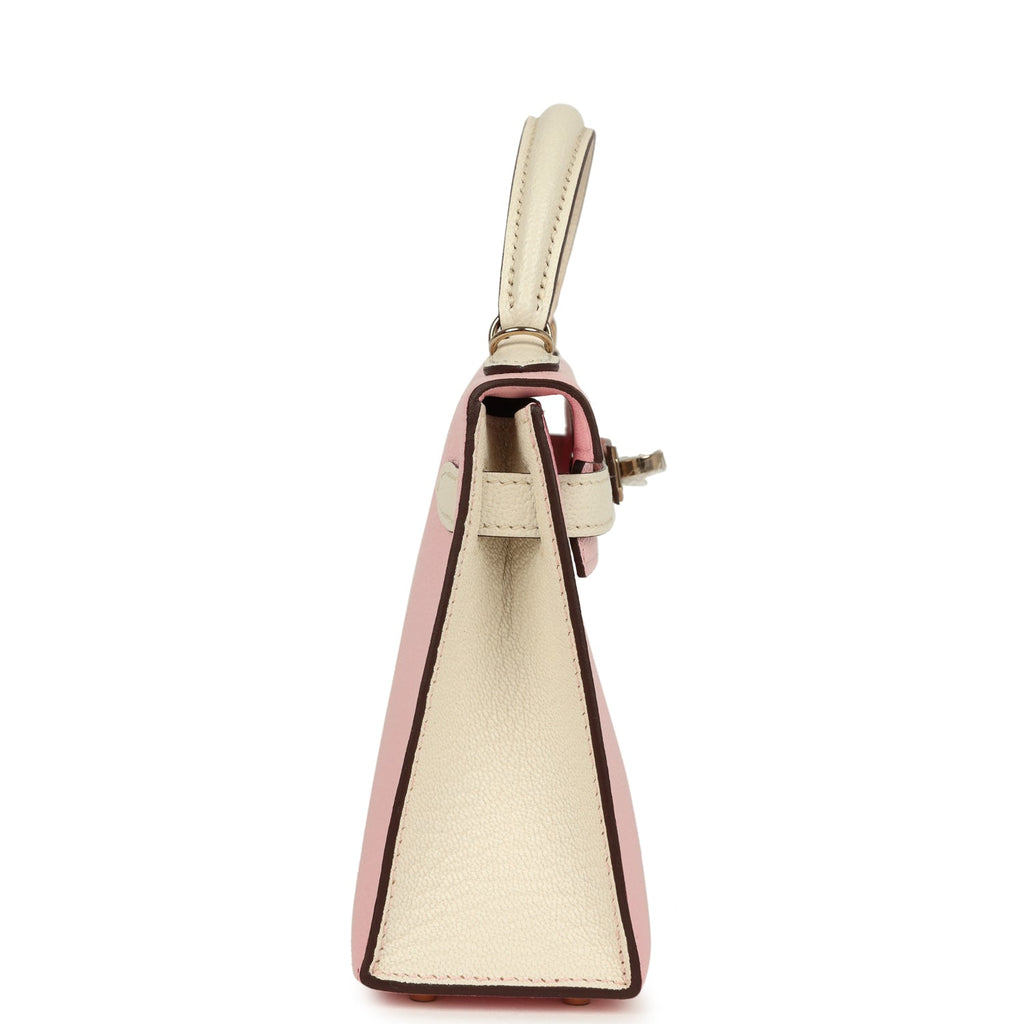 Hermes Special Order (HSS) Kelly Sellier 20 Rose Sakura and Nata Chevre Mysore Permabrass Hardware