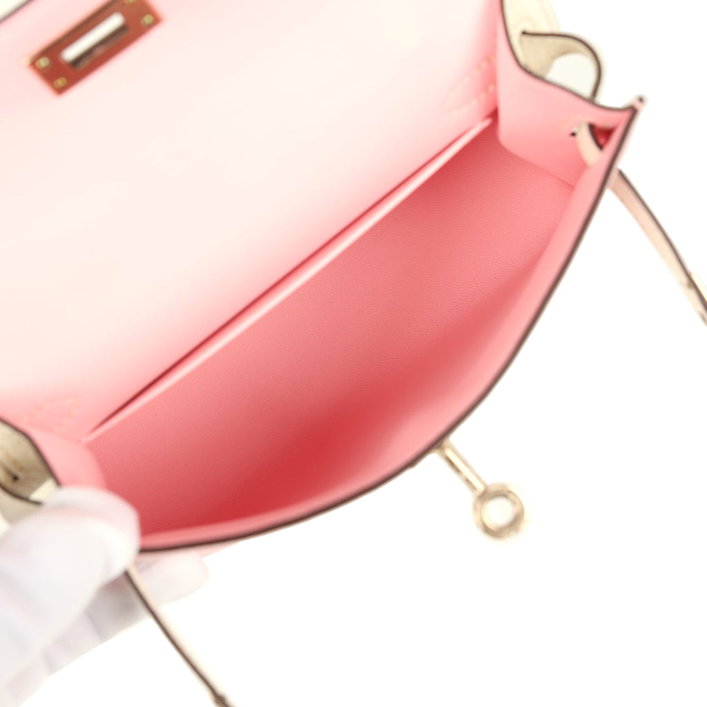 Hermes Special Order (HSS) Kelly Sellier 20 Rose Sakura and Nata Chevre Mysore Permabrass Hardware
