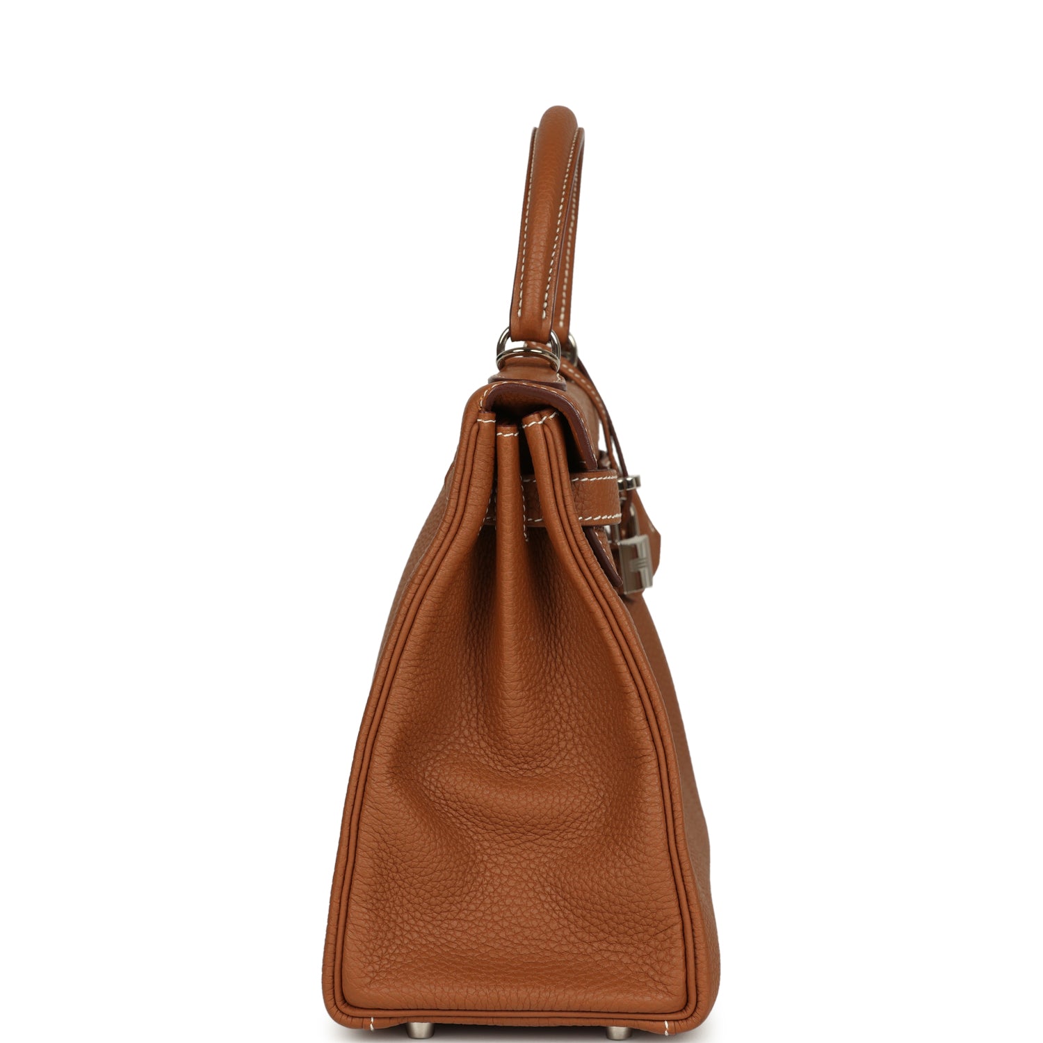 Pre-owned Hermes Kelly Retourne 28 Gold Togo Palladium Hardware