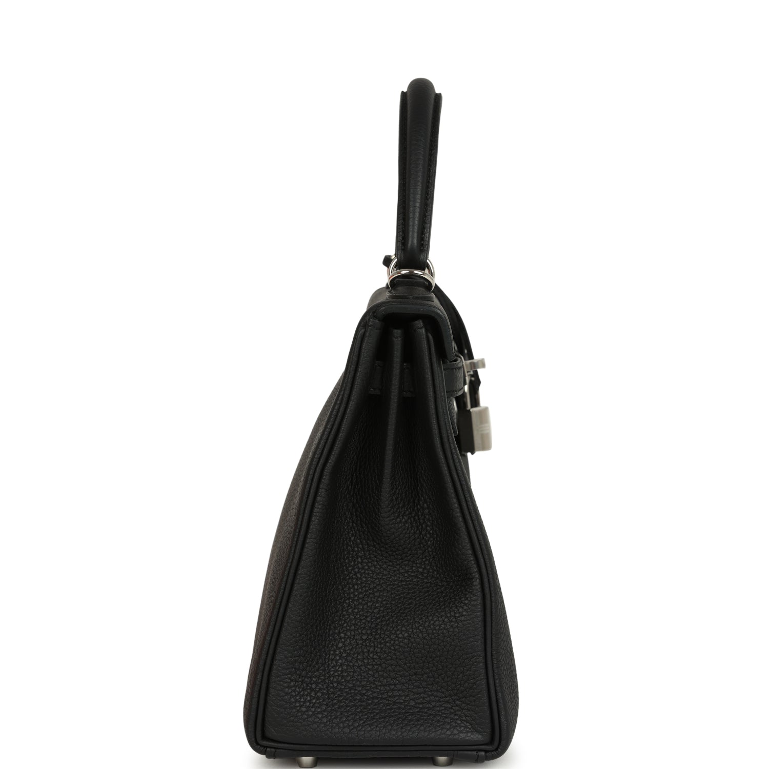 Hermes Kelly Retourne 25 Black Togo Palladium Hardware