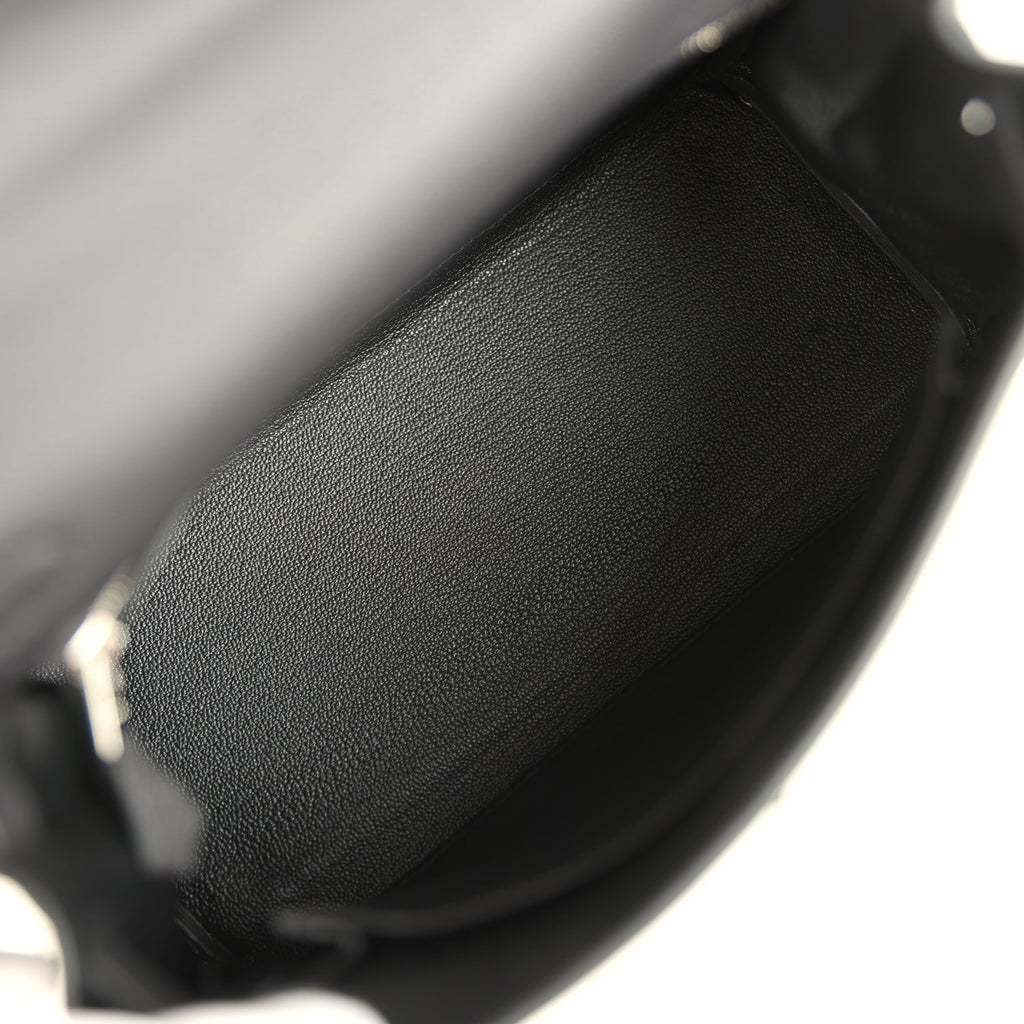 Hermes Kelly Retourne 25 Black Togo Palladium Hardware