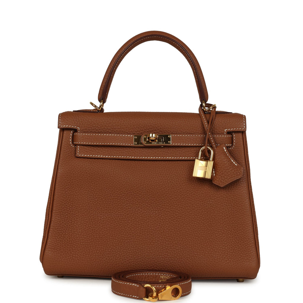 Hermes Kelly Retourne 25 Gold Togo Gold Hardware