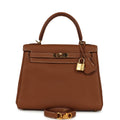 Hermes Kelly Retourne 25 Gold Togo Gold Hardware