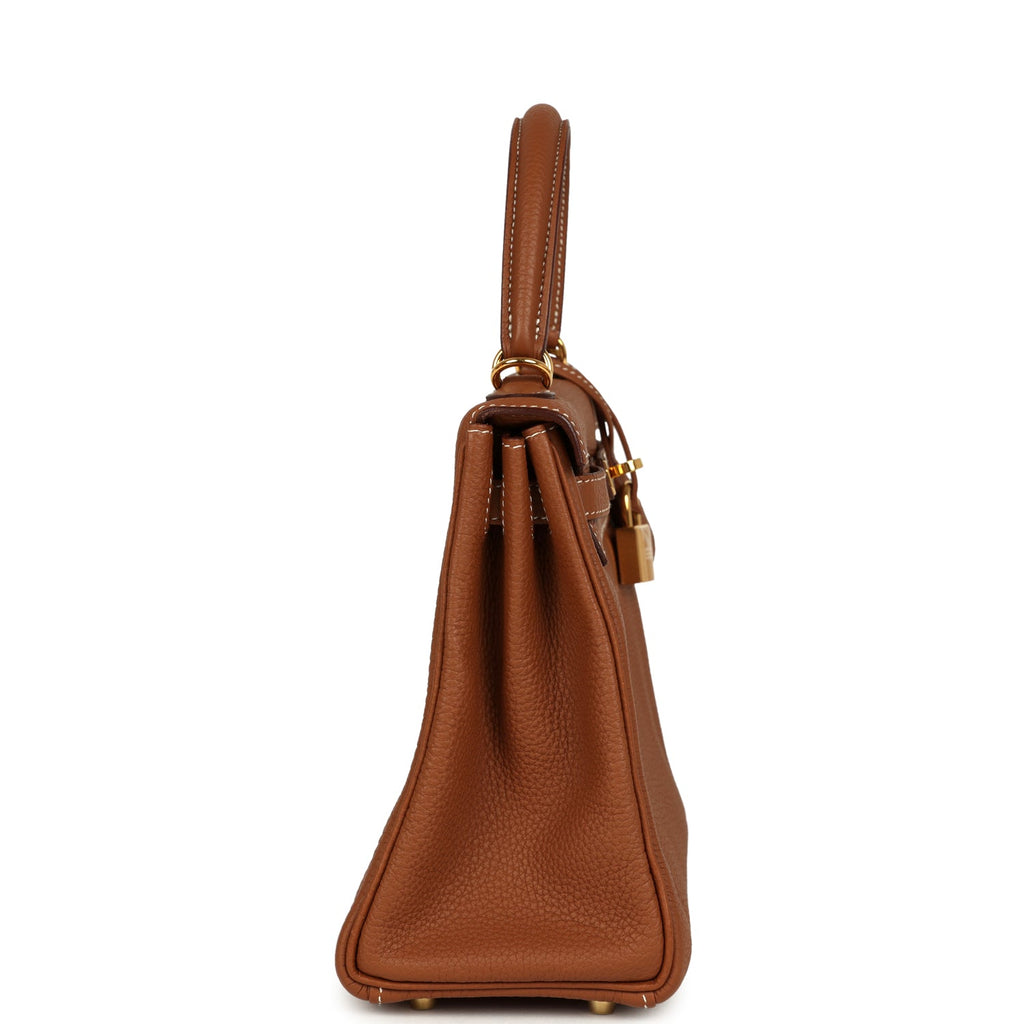 Hermes Kelly Retourne 25 Gold Togo Gold Hardware