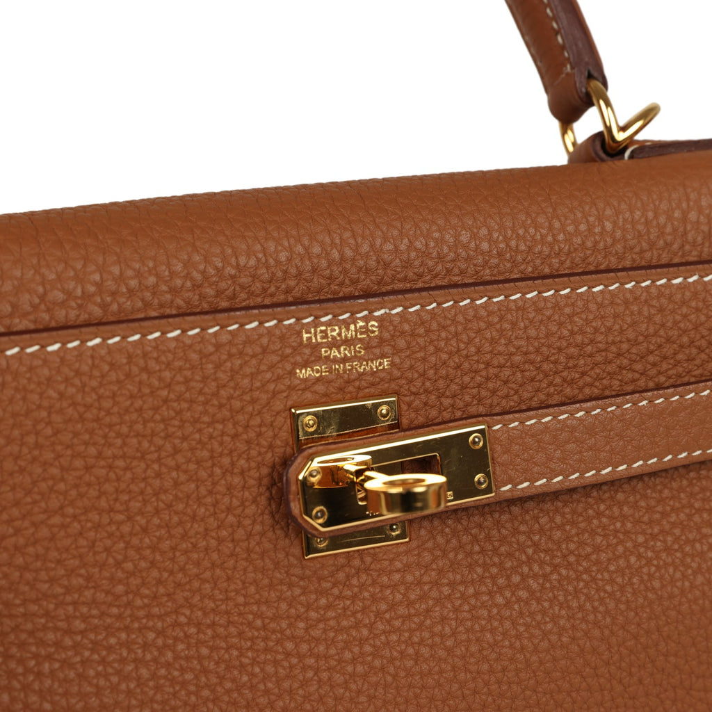 Hermes Kelly Retourne 25 Gold Togo Gold Hardware