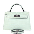 Hermes Kelly Sellier 20 Vert PepperNew Matte Alligator Palladium Hardware