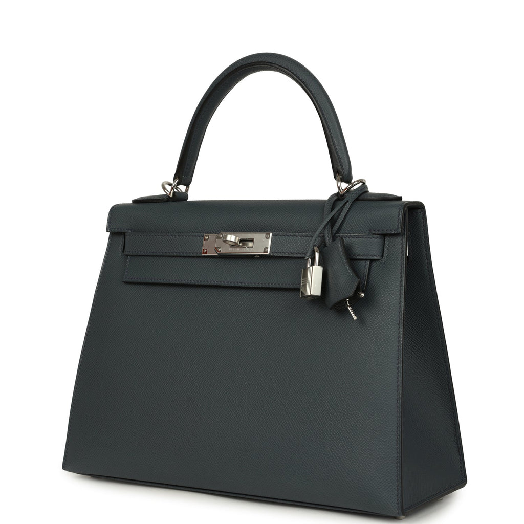 Hermes Kelly Sellier 28 Gris Misty Epsom Palladium Hardware