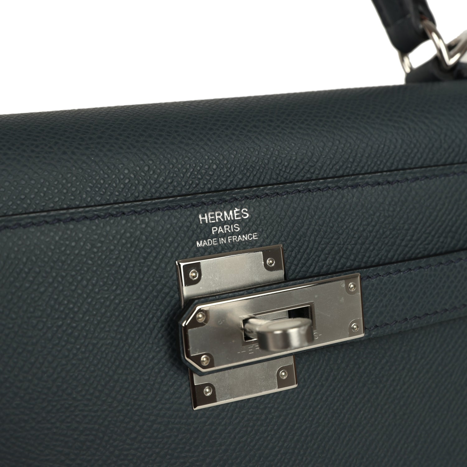 Hermes Kelly Sellier 28 Gris Misty Epsom Palladium Hardware