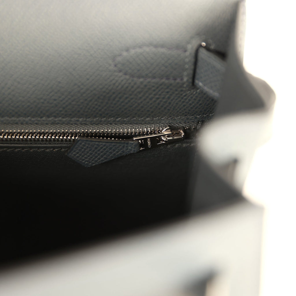 Hermes Kelly Sellier 28 Gris Misty Epsom Palladium Hardware
