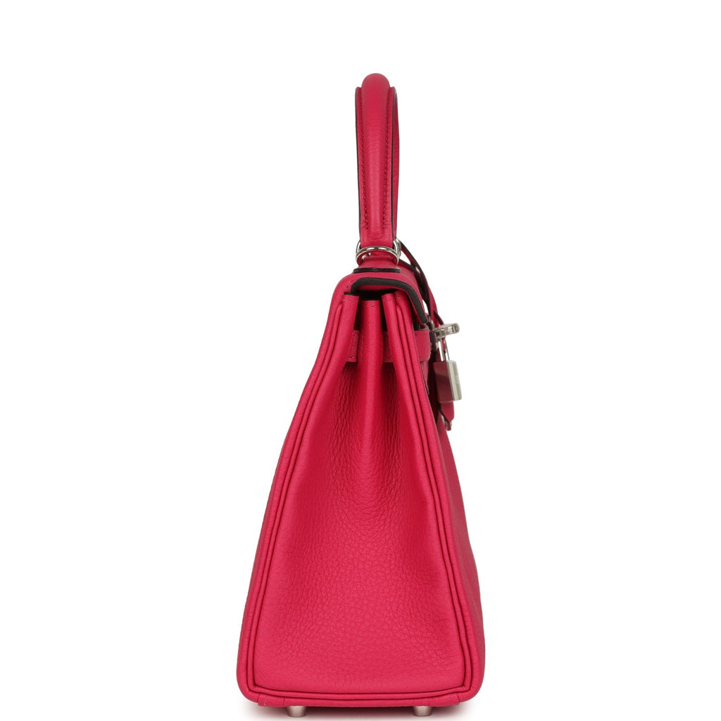 Hermes Kelly Retourne 25 Rose Mexico Togo Palladium Hardware