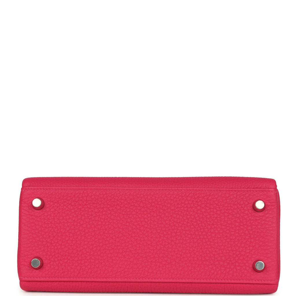 Hermes Kelly Retourne 25 Rose Mexico Togo Palladium Hardware