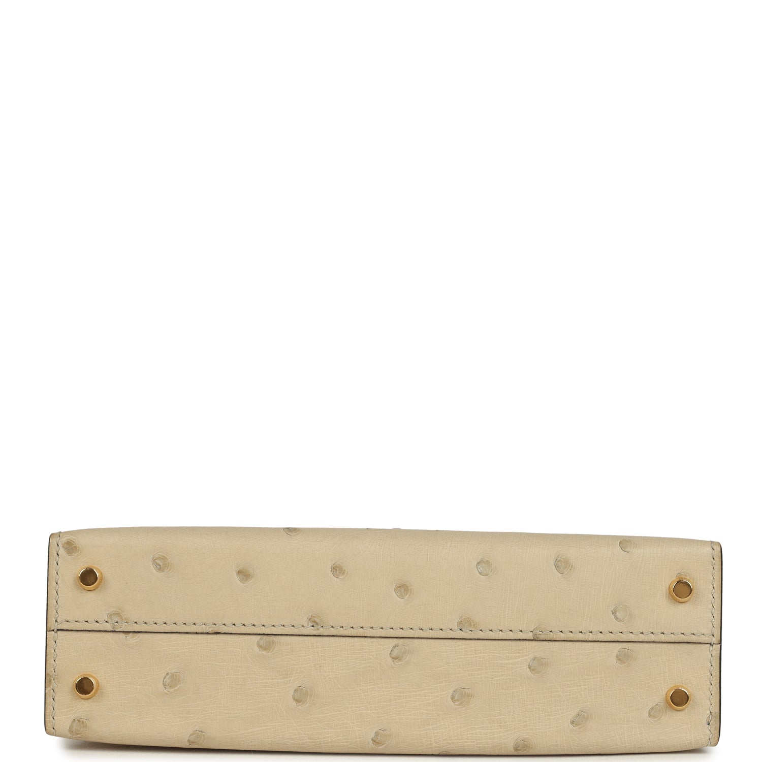 Hermes Special Order (HSS) Kelly Sellier 20 Parchemin and Cognac Ostrich Gold Hardware