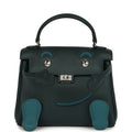 Hermes "Quelle Idolle" Kelly Doll Vert Cypress and Vert Bosphore Swift Palladium Hardware