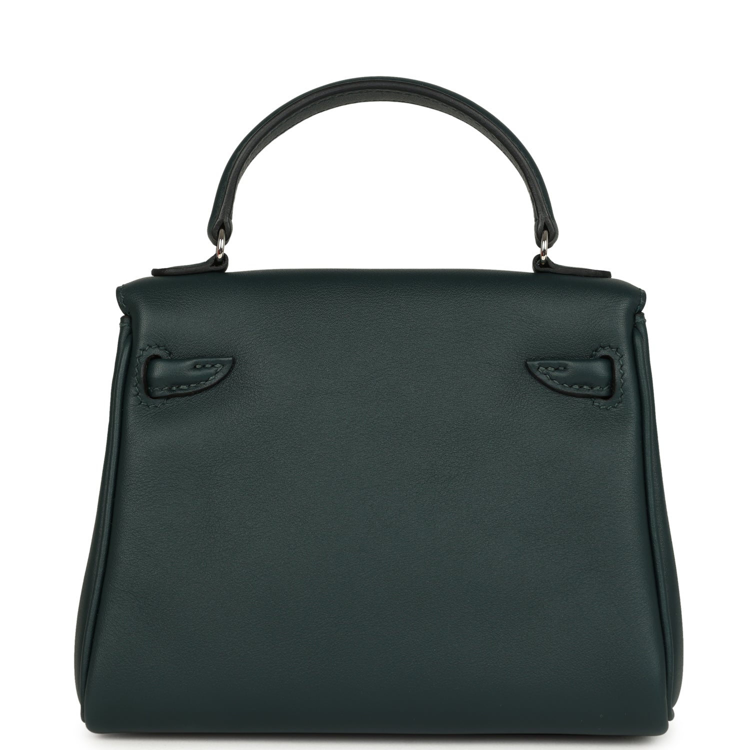 Hermes "Quelle Idolle" Kelly Doll Vert Cypress and Vert Bosphore Swift Palladium Hardware