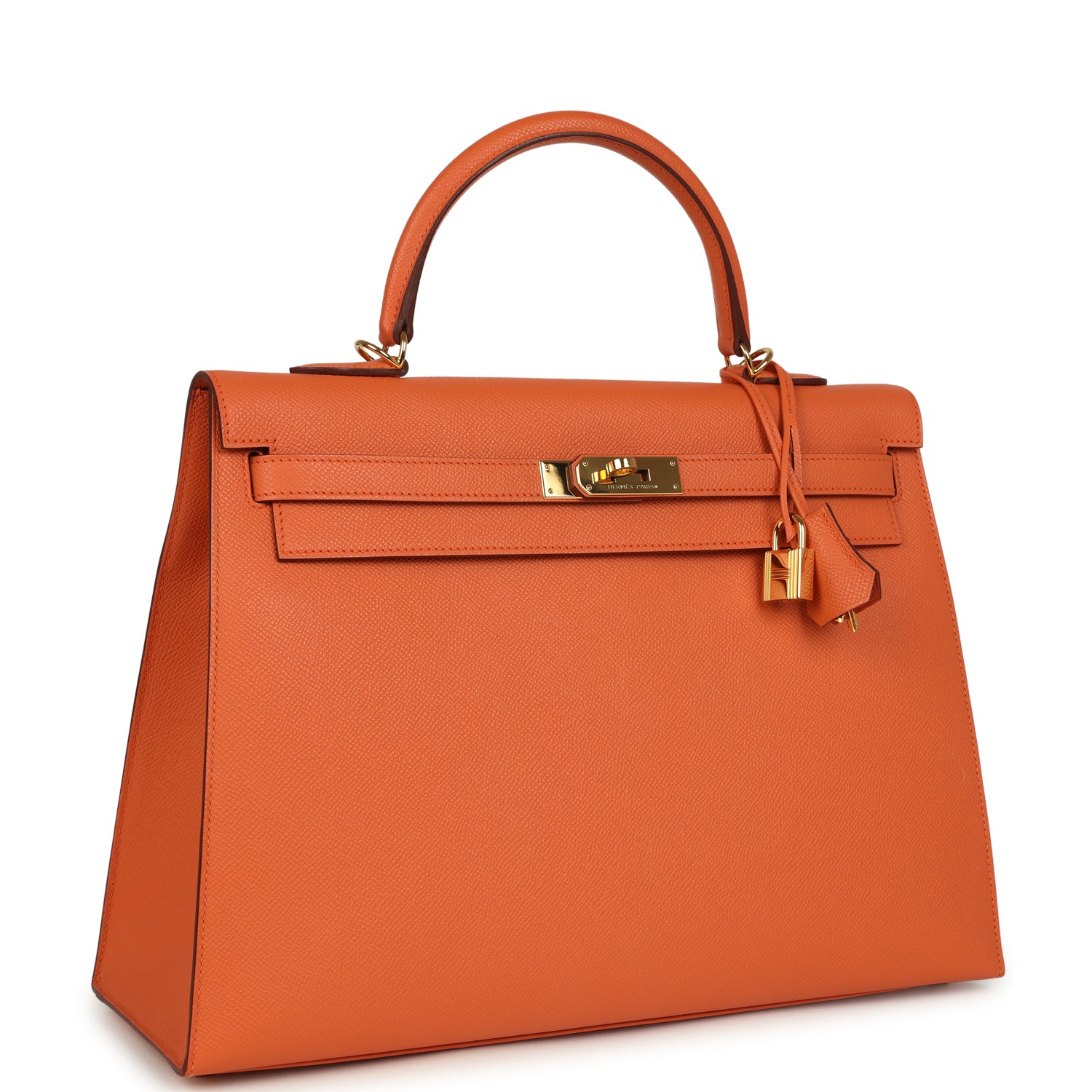 New Hermes Kelly Sellier 35 Mango Epsom Gold Hardware