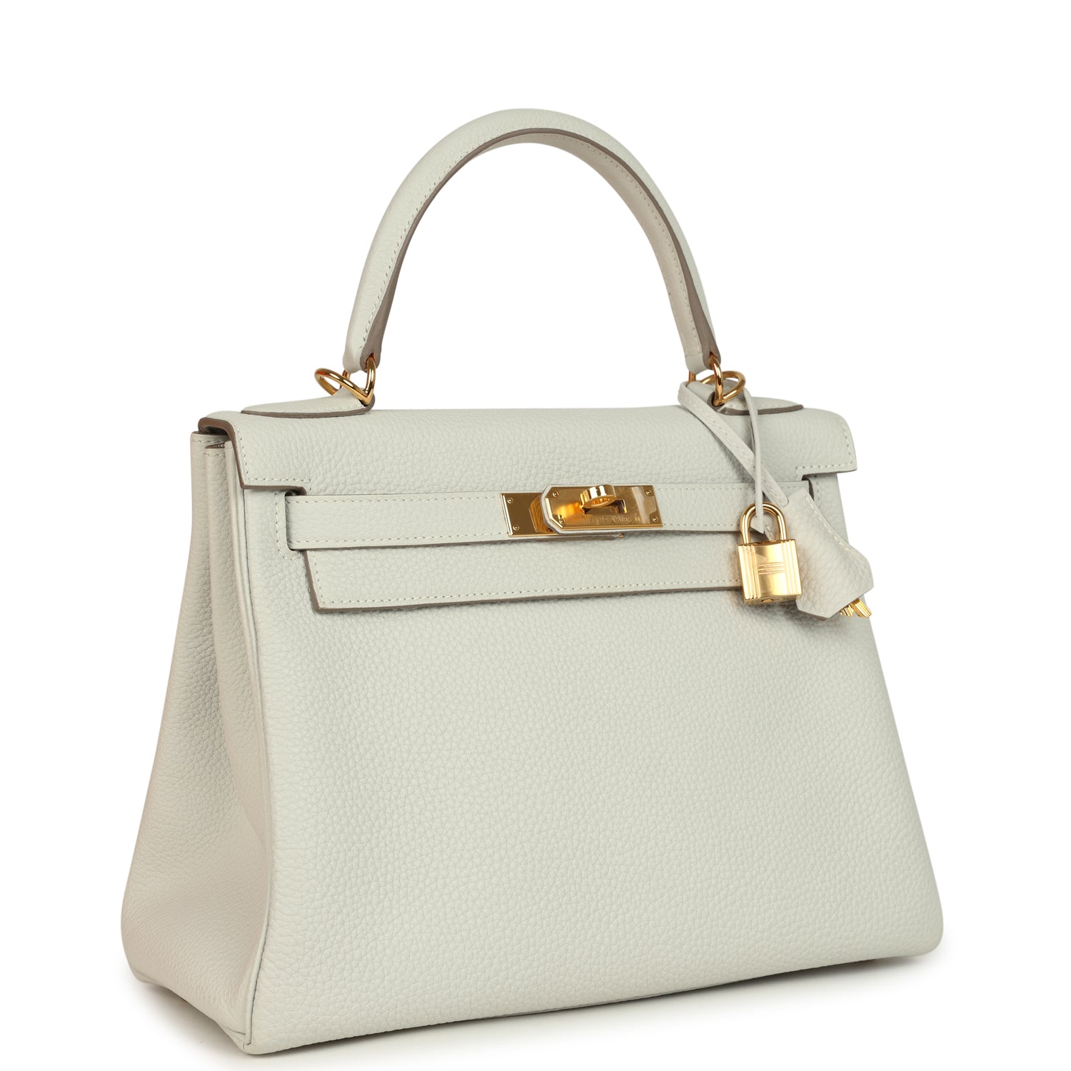 Hermes Kelly Retourne 28 Gris Pale Togo Gold Hardware