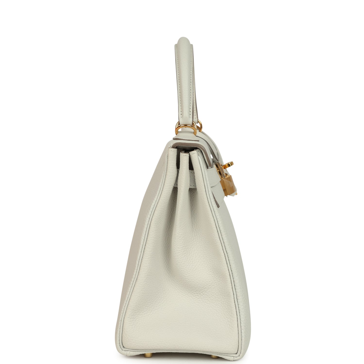 Hermes Kelly Retourne 28 Gris Pale Togo Gold Hardware