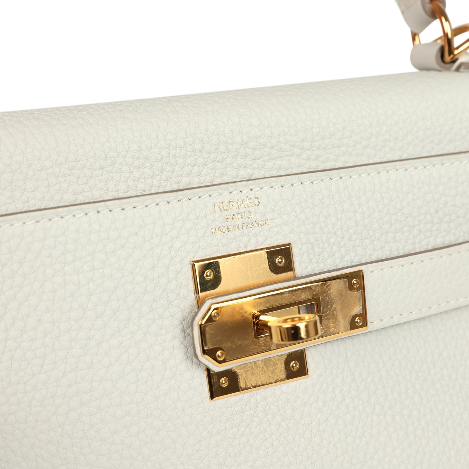 Hermes Kelly Retourne 28 Gris Pale Togo Gold Hardware