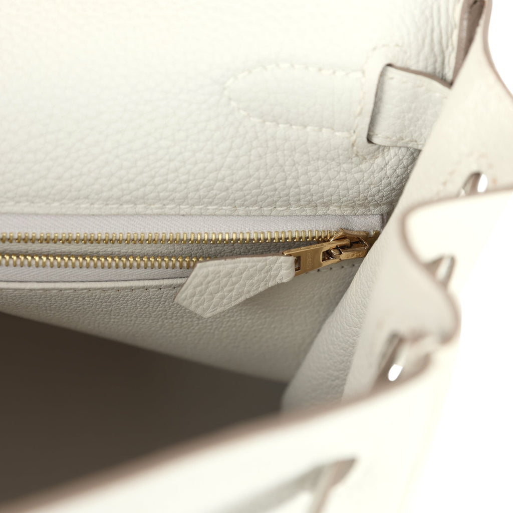 Hermes Kelly Retourne 28 Gris Pale Togo Gold Hardware