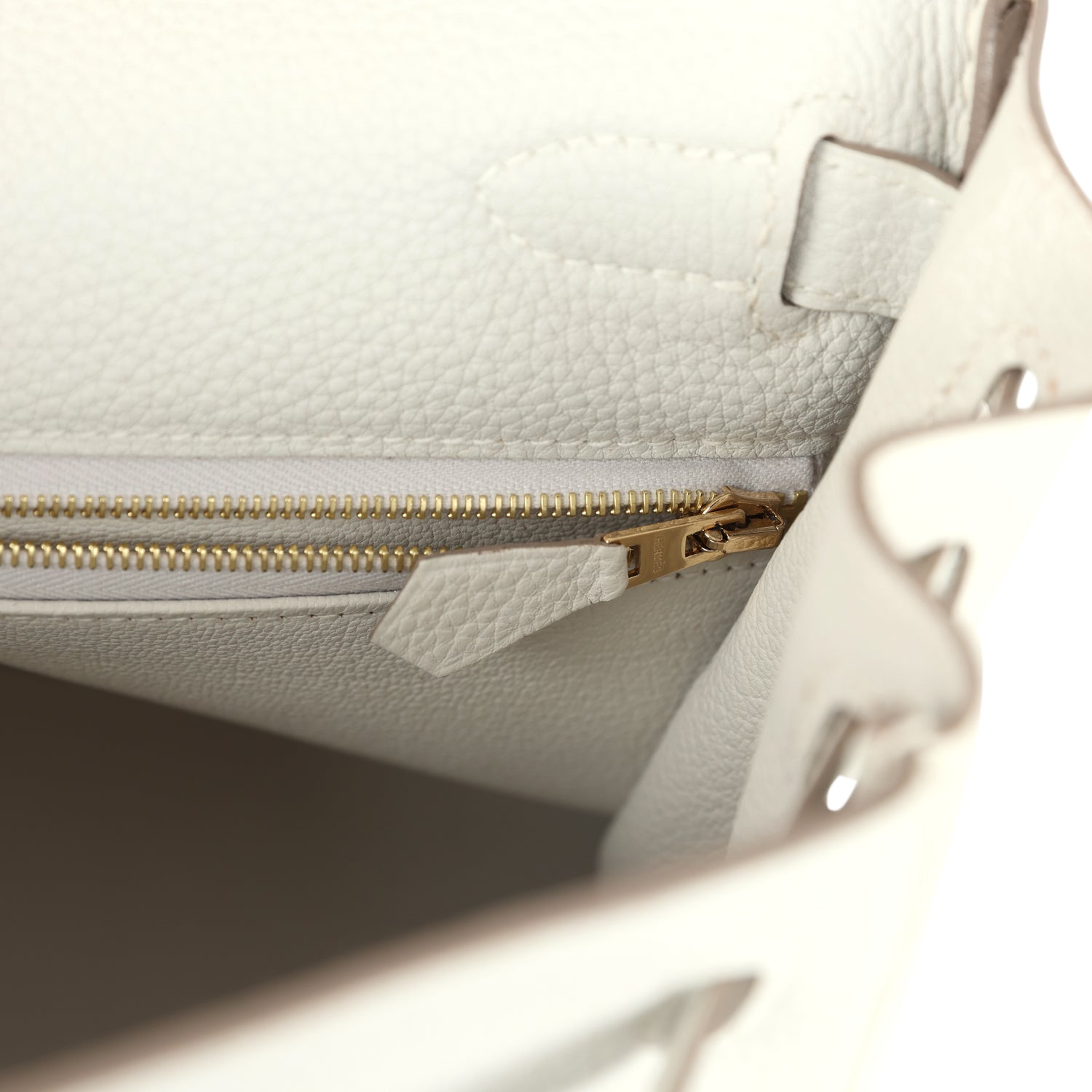 Hermes Kelly Retourne 28 Gris Pale Togo Gold Hardware