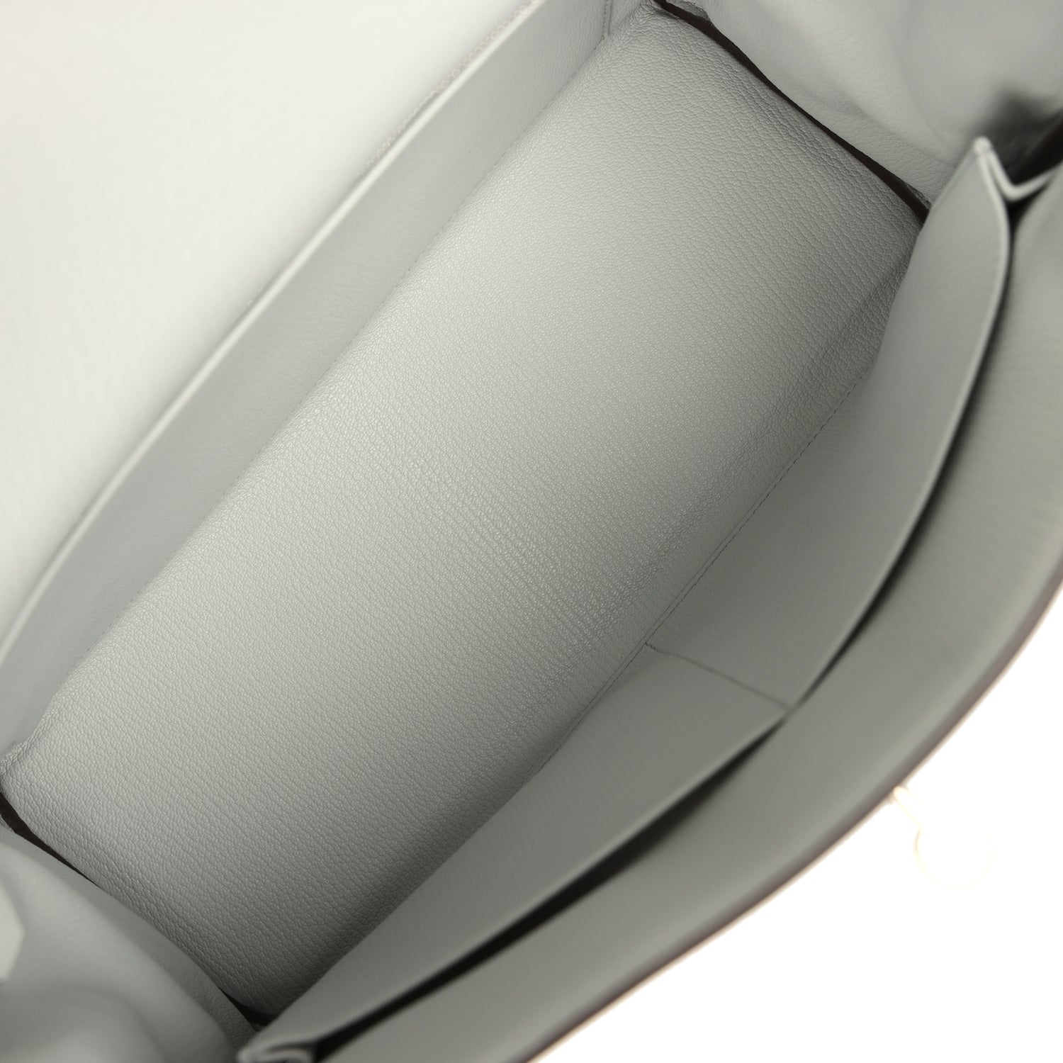 Hermes Kelly Retourne 32 Bleu Pale Clemence Palladium Hardware