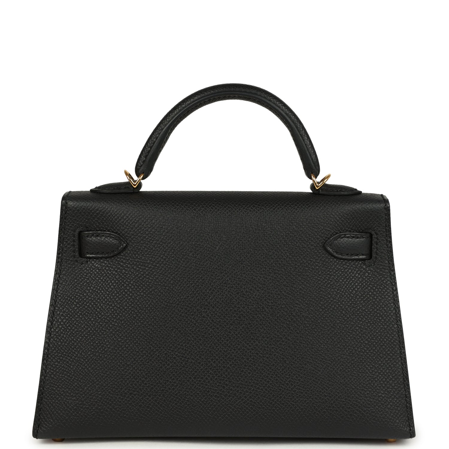 Hermes Kelly Sellier 20 Black Epsom Gold Hardware