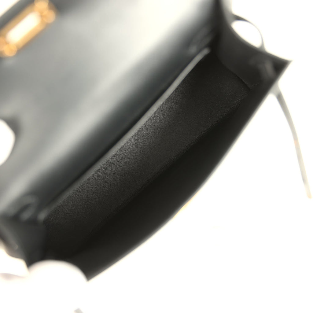 Hermes Kelly Sellier 20 Black Epsom Gold Hardware