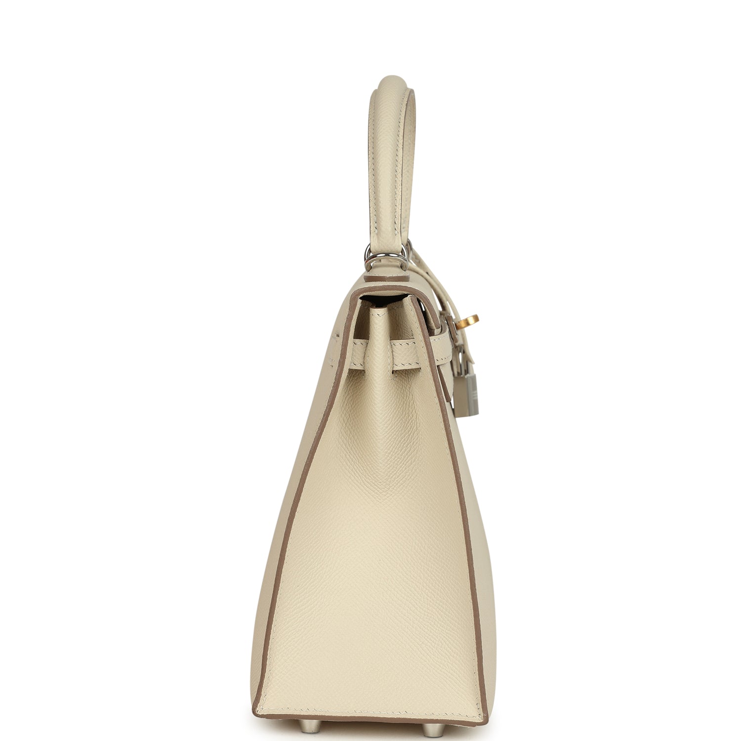 Hermes Kelly Sellier 25 Craie Epsom Electrum Hardware